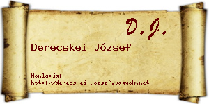 Derecskei József névjegykártya