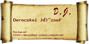 Derecskei József névjegykártya
