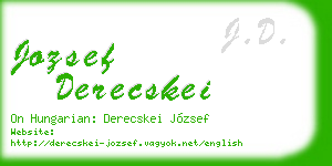 jozsef derecskei business card