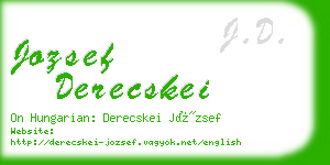 jozsef derecskei business card